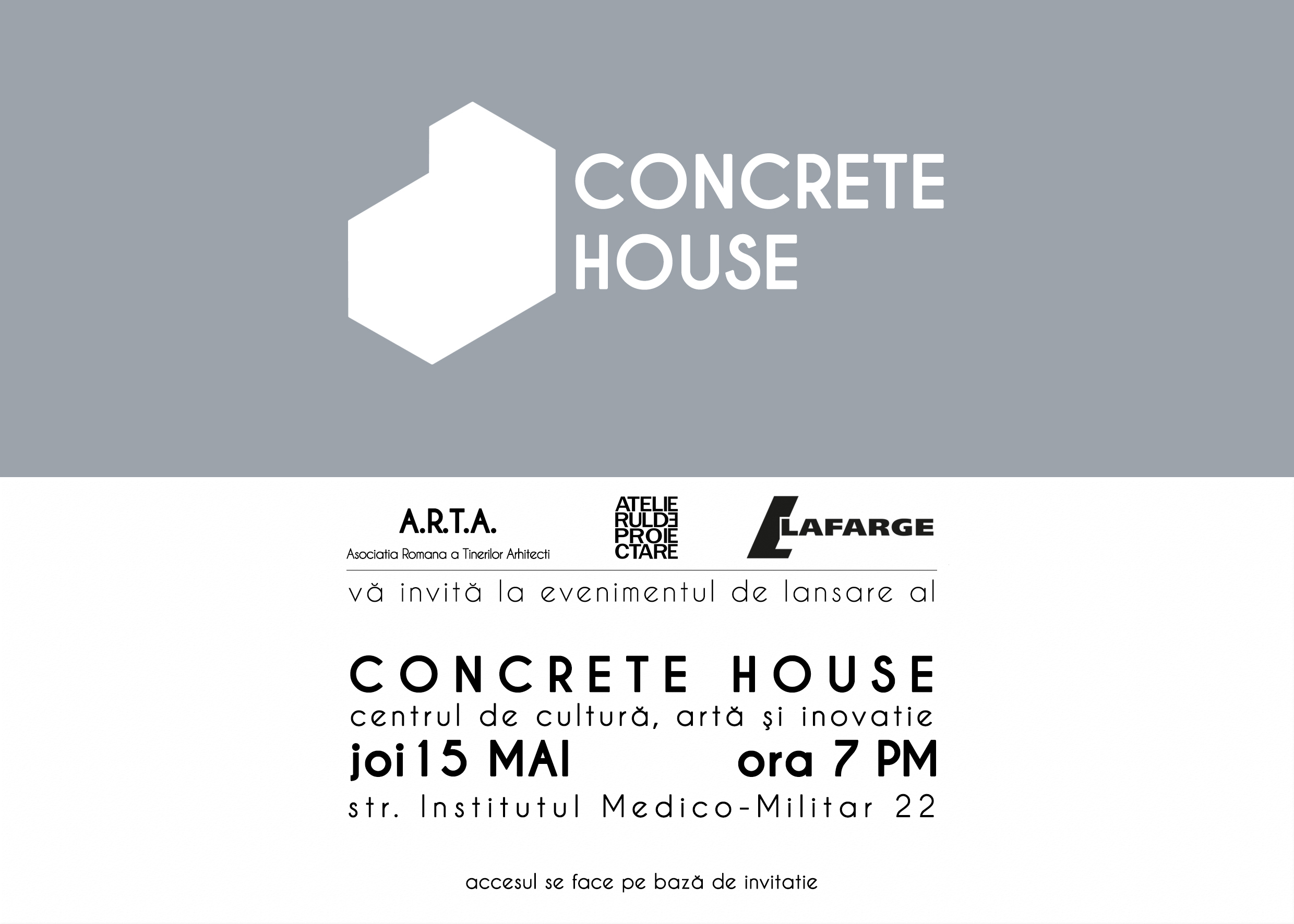 Invitatie Concrete House Lunch Party